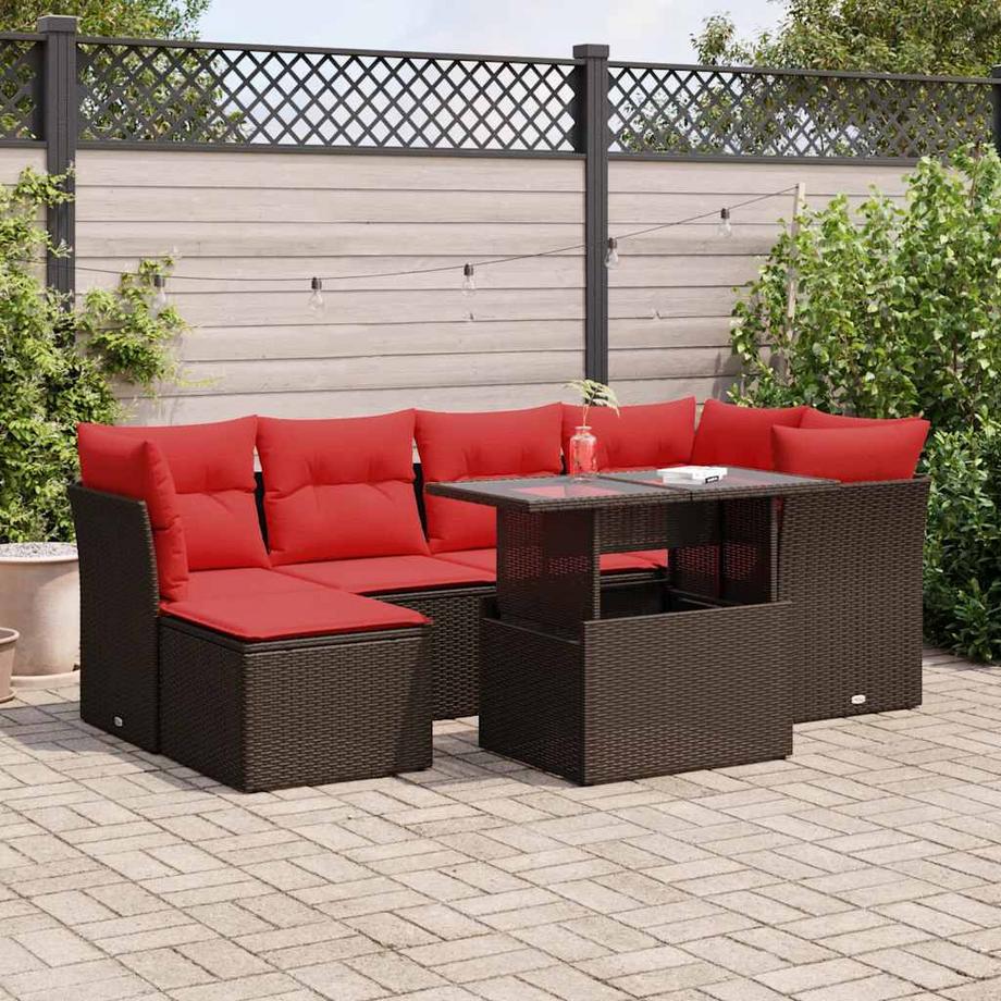 VidaXL set divano da giardino Polirattan  