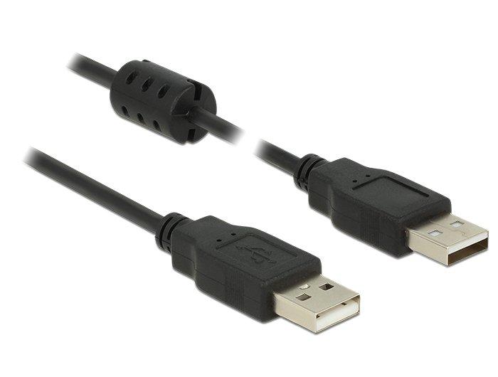Image of 5m, 2xUSB 2.0-A USB Kabel USB 2.0 USB A Schwarz