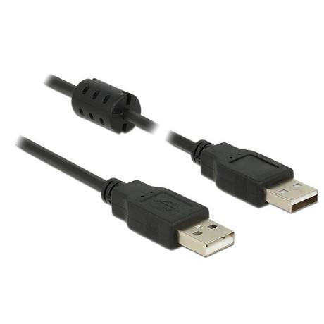 DeLock  5m, 2xUSB 2.0-A cavo USB USB 2.0 USB A Nero 