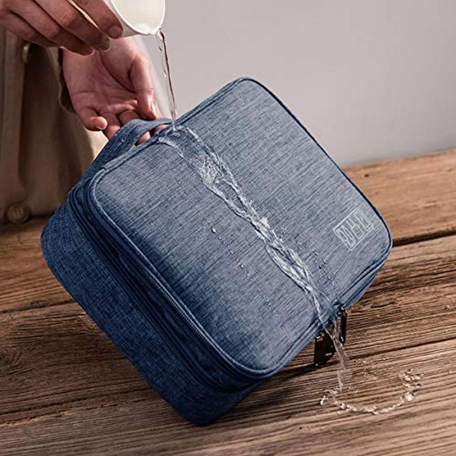 Only-bags.store  Kabel-Organizer-Tasche, wasserdichte Kabeltasche, Tasche mit fester Platte, elektronische Tasche, doppelschichtig 
