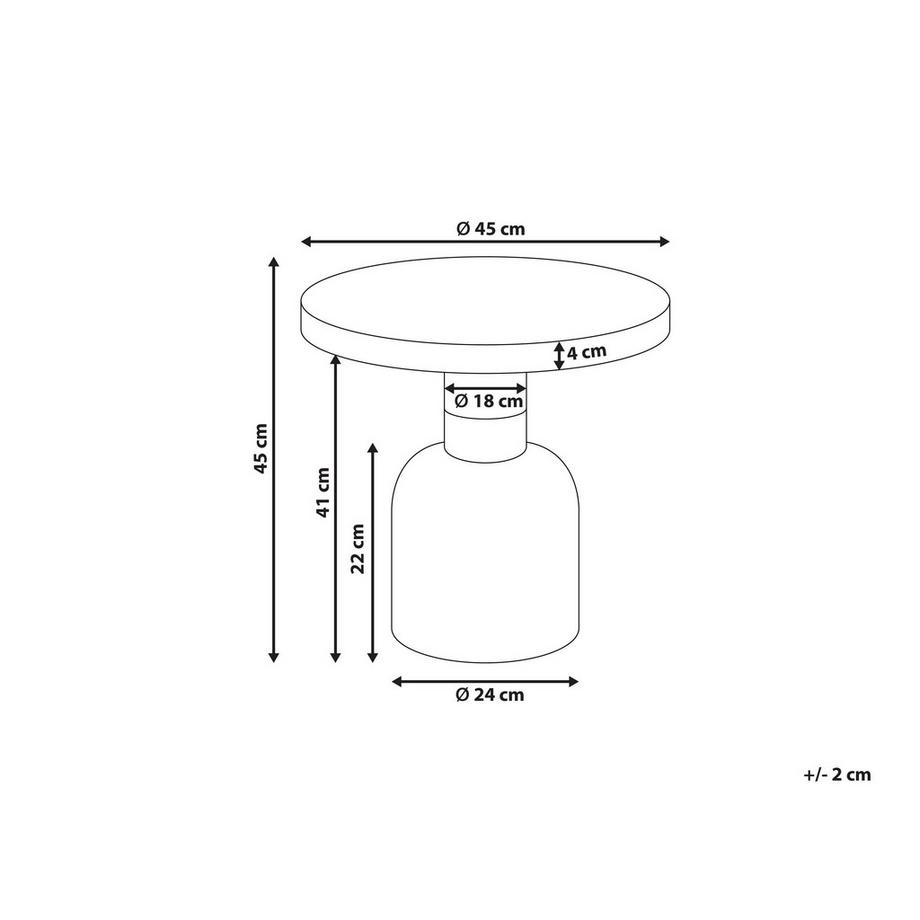Beliani Beistelltisch aus Eisen  LOMITA  