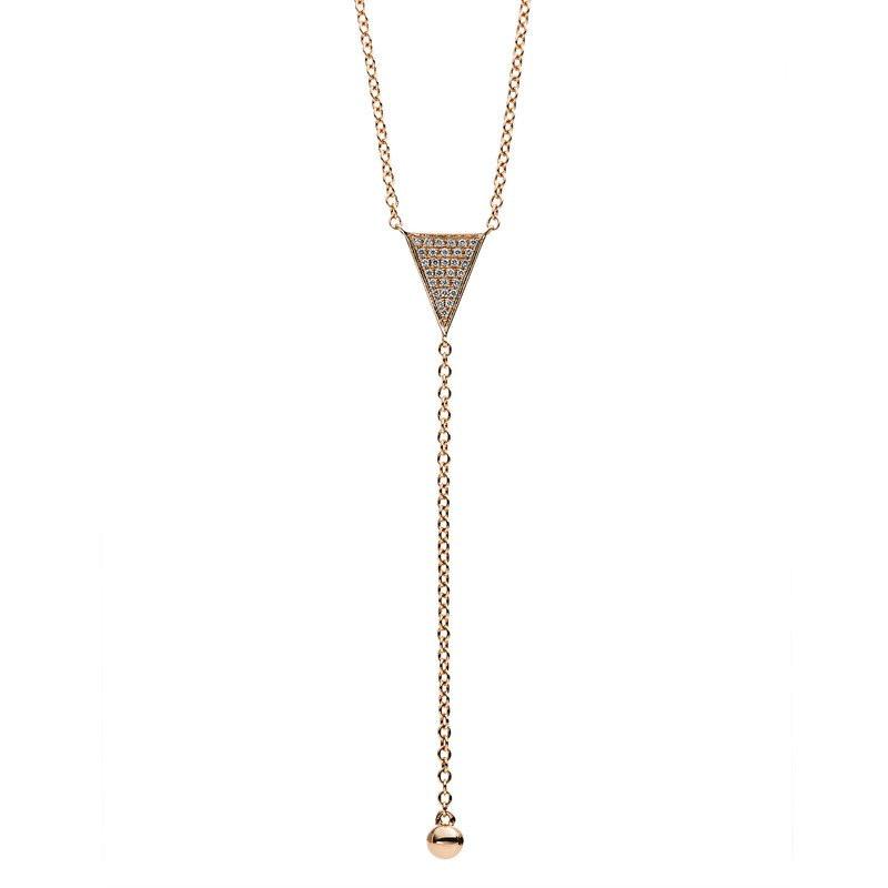 Image of Collier 585/14k Roségold Diamant 0.09ct. Unisex Roségold ONE SIZE