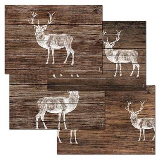 trendform Sets de table en papier DEER LODGE 4 x 12 feuilles  