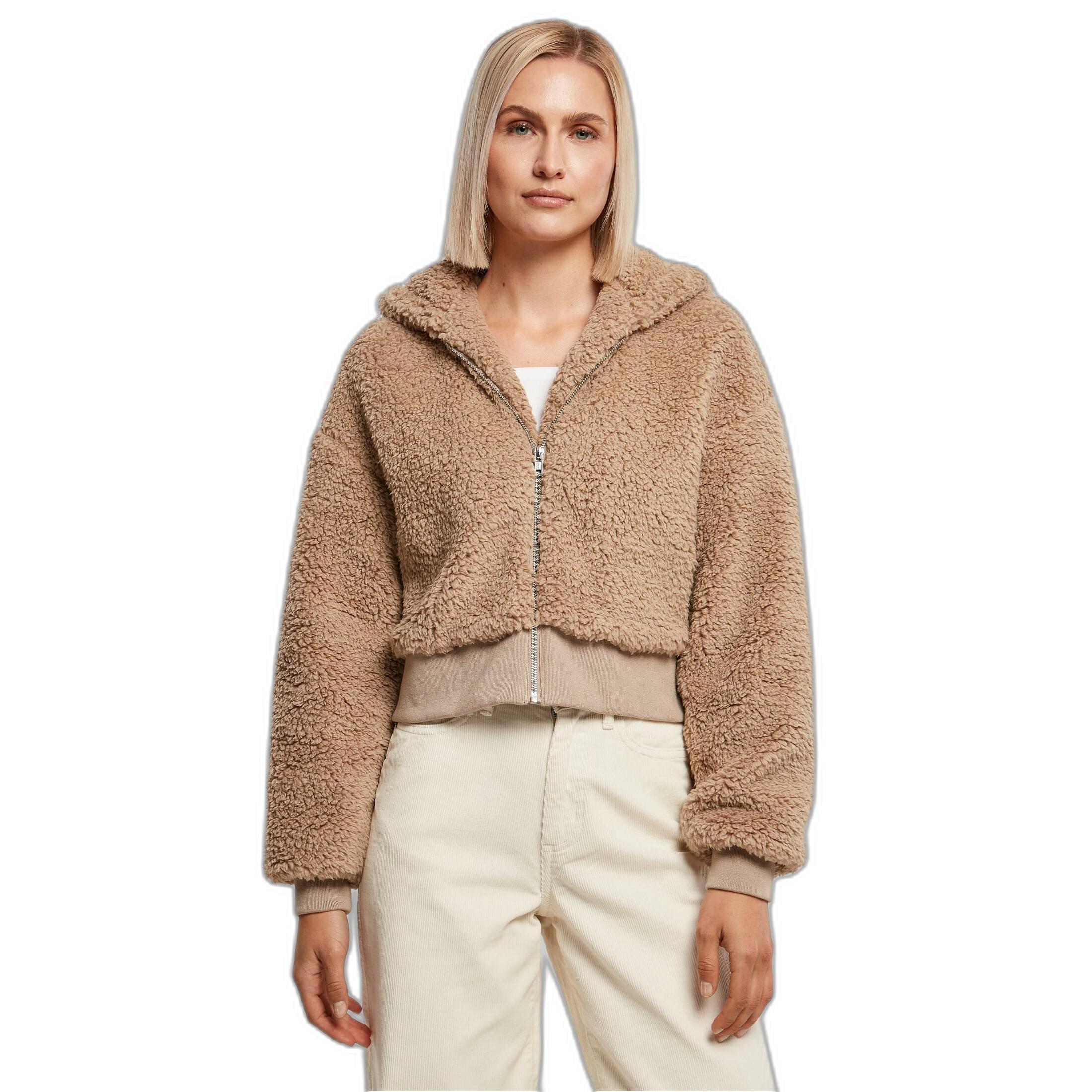 Image of Kurzes Feece Für Frauen Urban Cassics Oversized Sherpa Unisex L