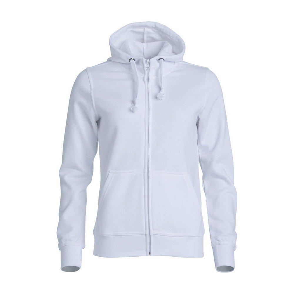 Image of Hoodie Mit Durchgehendem Reißverschluss Damen Weiss M