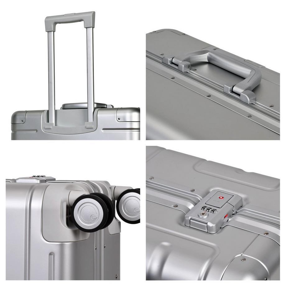 Eminent Gold  Athens Großer Koffer 4 Rollen Aluminium 