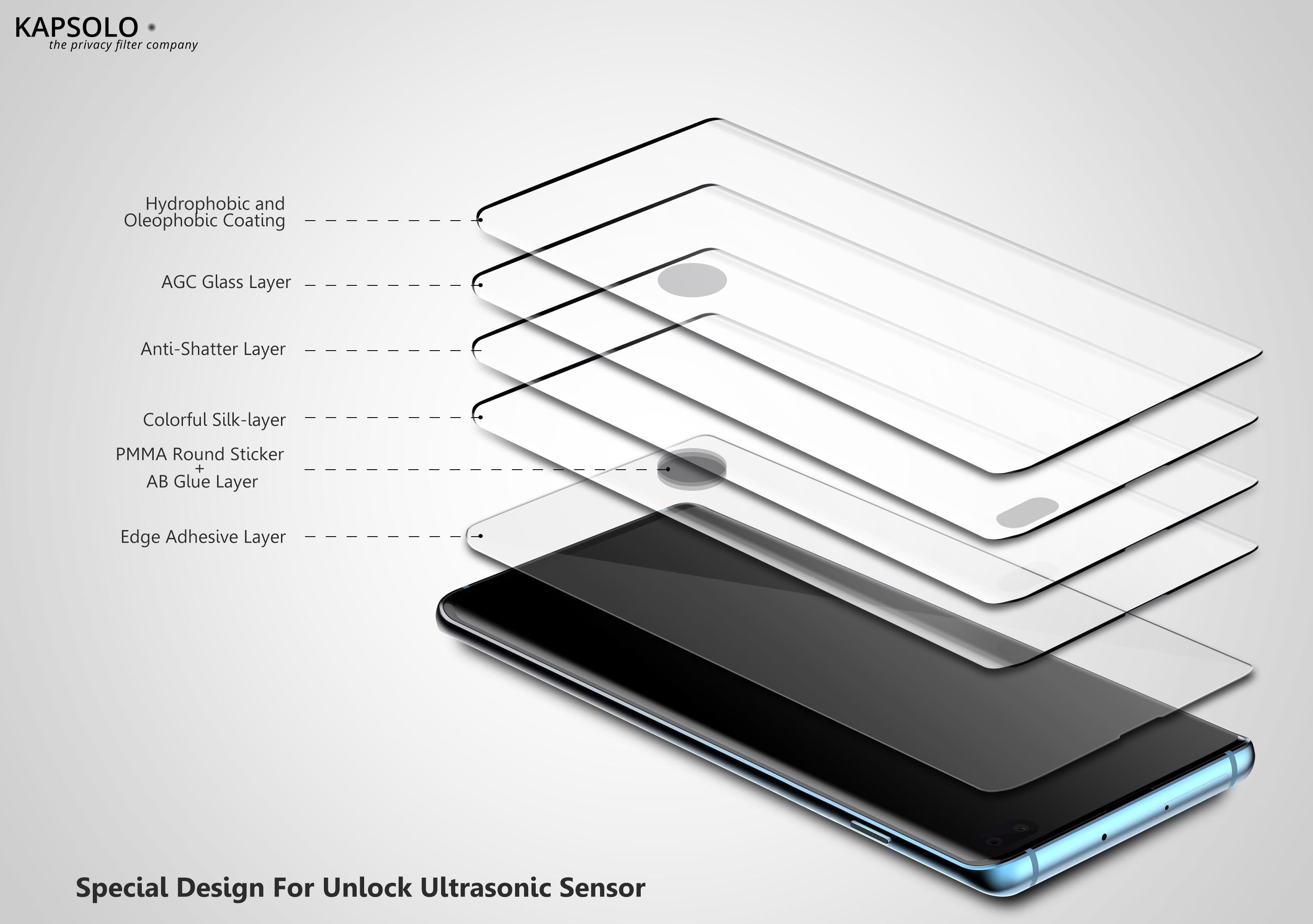 KAPSOLO  Displayschutzglas, vollflächiges Displayschutz mit abgerundete Kanten, Temperglas, 3D schutzglas für Samsung Galaxy Note 20 