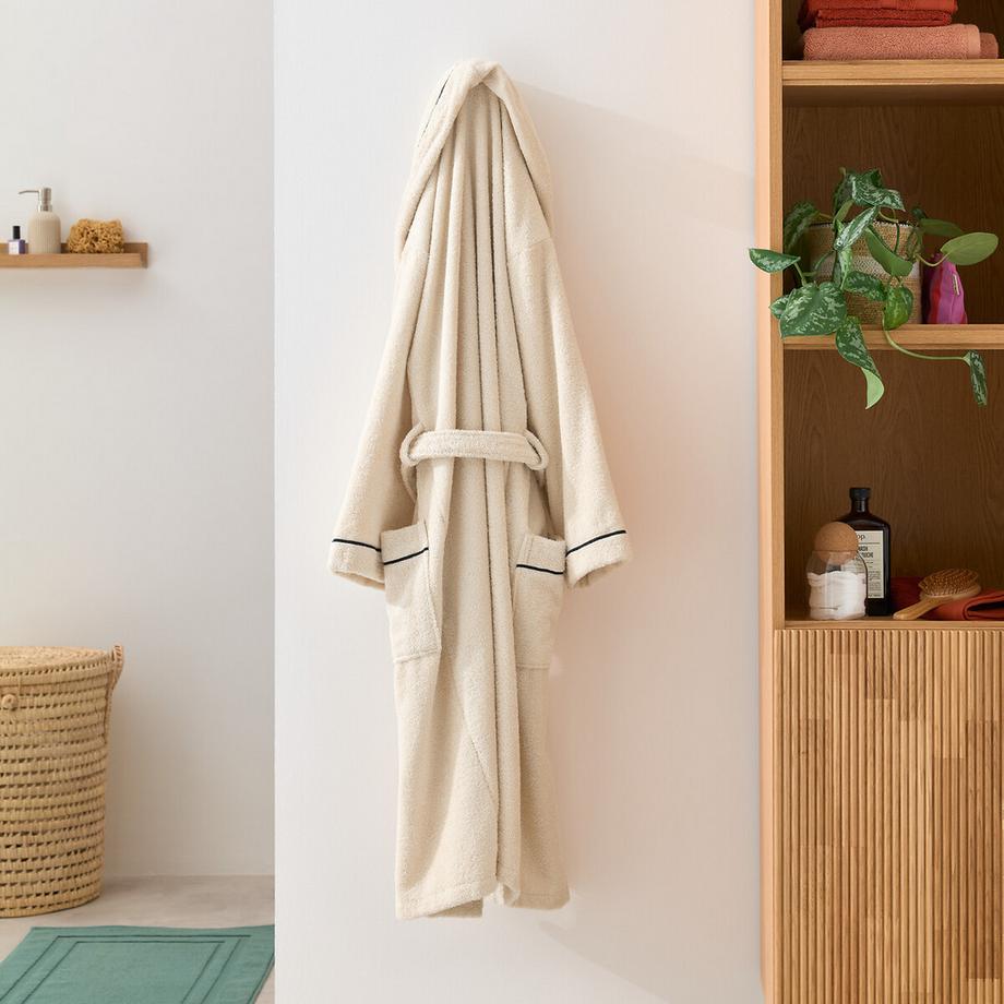 La Redoute Intérieurs Bademantel für Erwachsene mit Schalkragen gekämmte Baumwolle 400 g/m2  