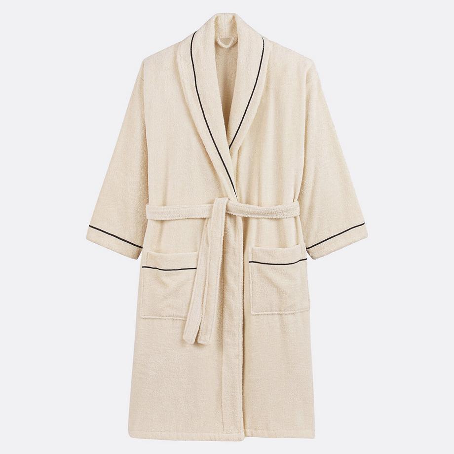 La Redoute Intérieurs Bademantel für Erwachsene mit Schalkragen gekämmte Baumwolle 400 g/m2  