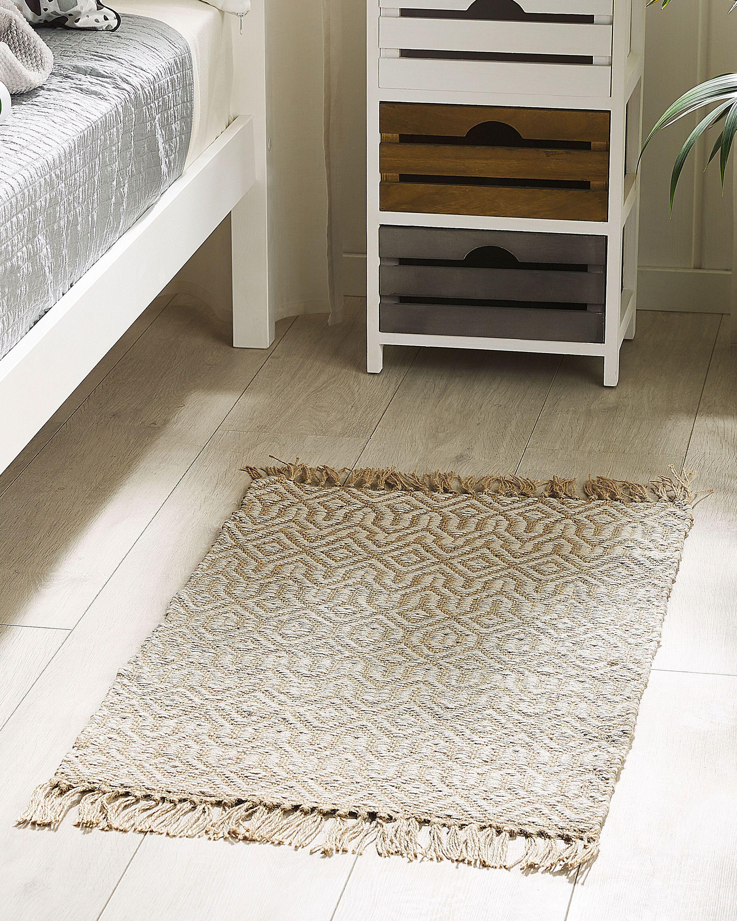 Beliani Tapis en Coton Boho POZANTI  