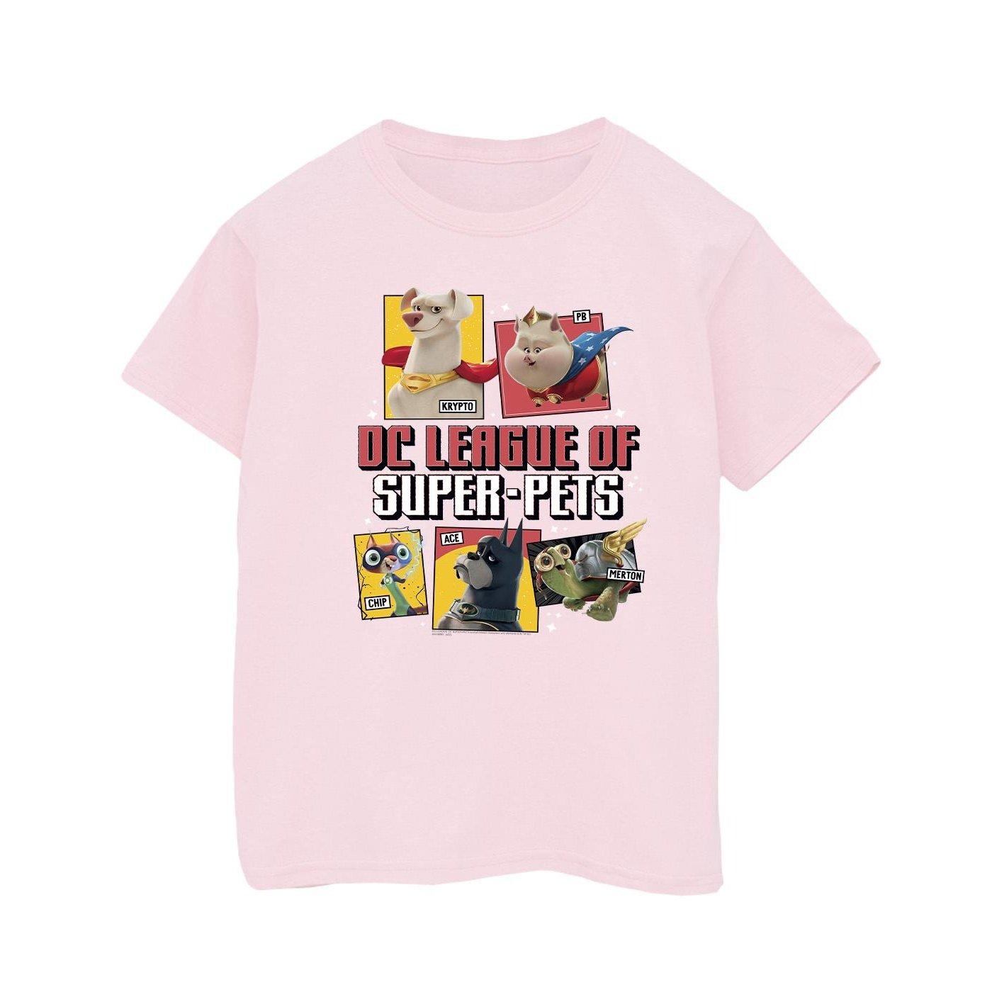 Image of Dc League Of Superpets Profile Tshirt Jungen Pink 140/146