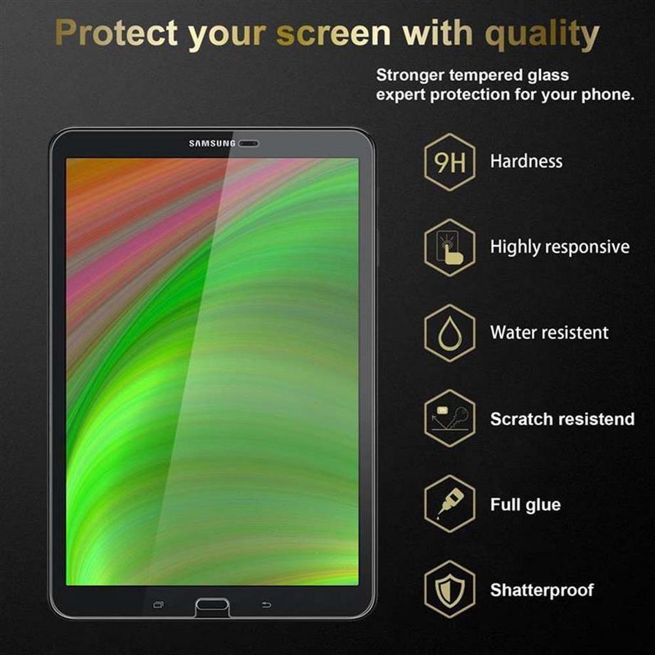 Cadorabo  Display Schutzglas für Samsung Galaxy Tab A 2016 (10.1 Zoll) Schutzfolie 3er Pack 