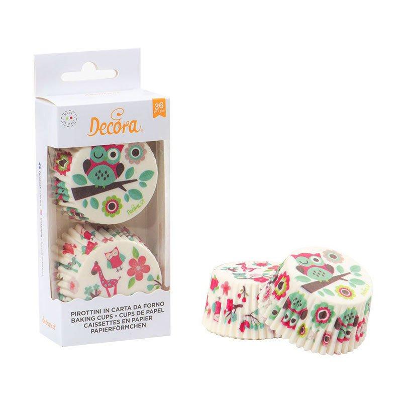 Image of Cupcake Förmchen Eule Und Giraffe, 36 Stück Unisex
