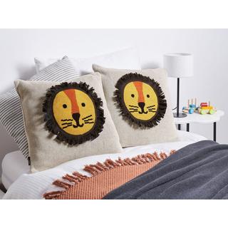 Beliani Lot de 2 coussins en Coton Moderne SARANGAR  