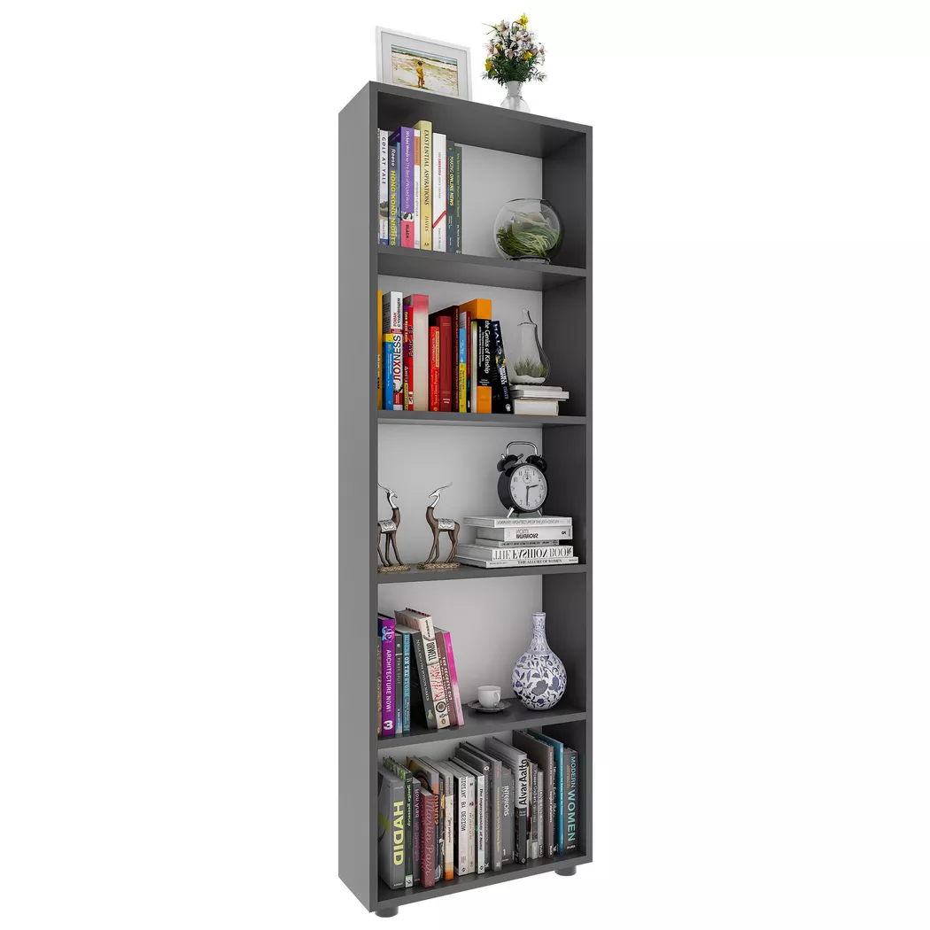VCM Standregal "Holz Büro Regal Bücher Ordner Aktenregal Bulas 5f" 1 Stk. tlg.
