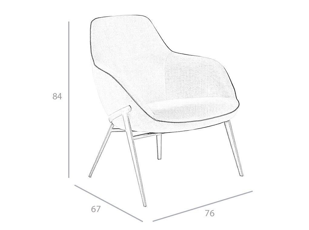 ANGEL CERDA Grauer gepolsterter Sessel  