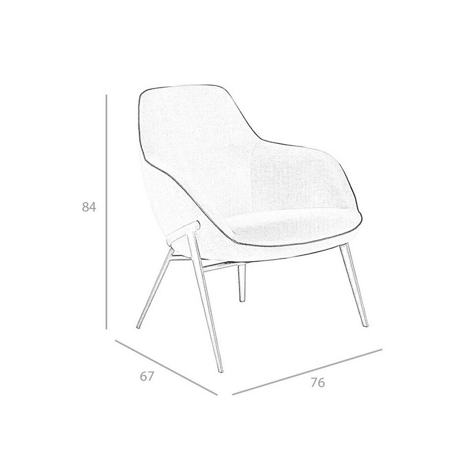 ANGEL CERDA Poltrona in tessuto grigio  