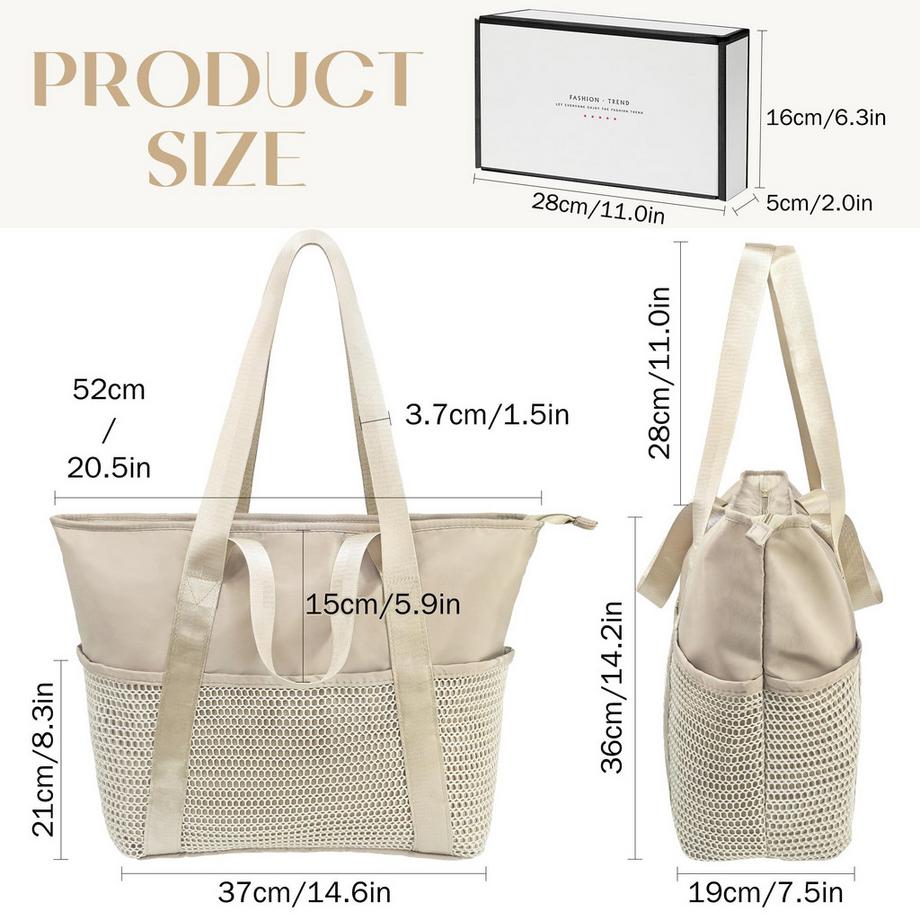 Only-bags.store Sac de plage en maille pliable imperméable  