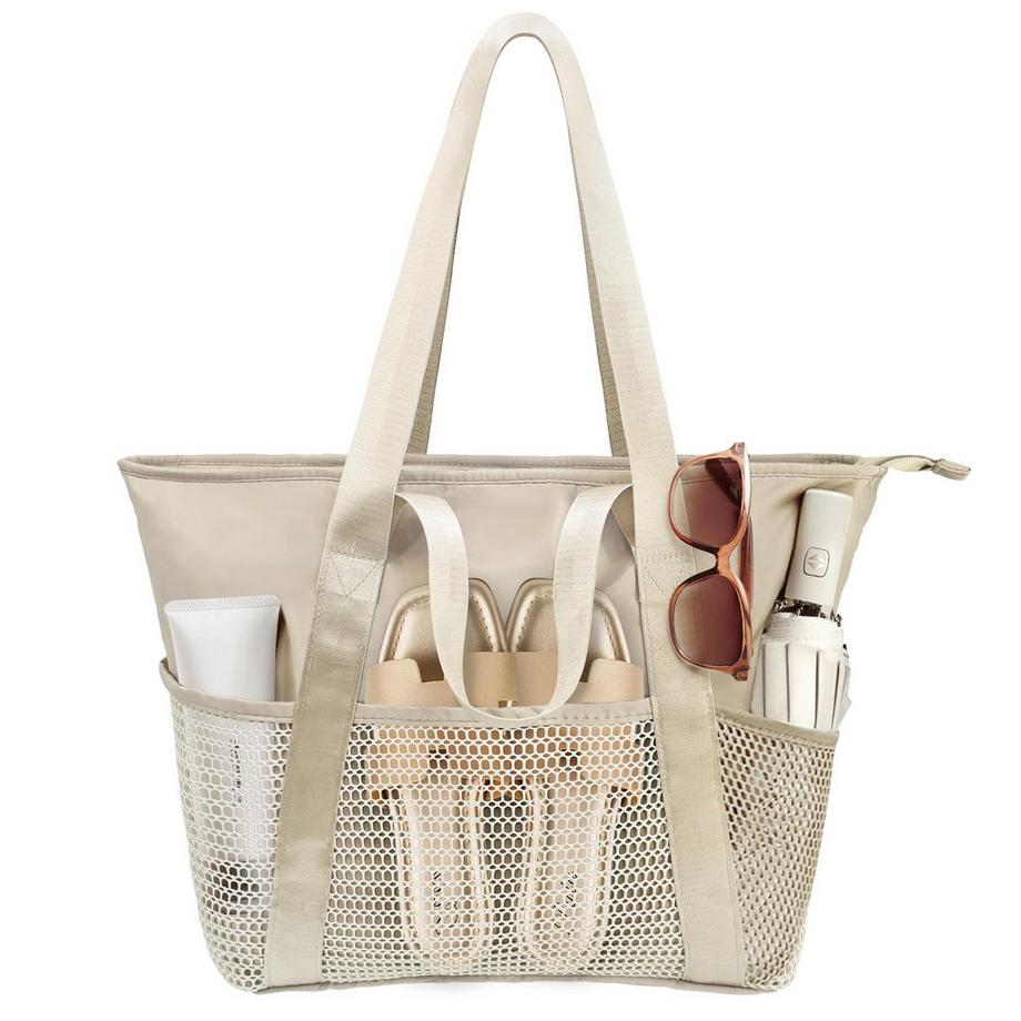Sac De Plage, sac de Natation En Maille Pliable Imperméable Sac Fourre-tout de Plage