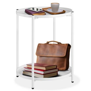 Beistelltisch Oxford Stahl rund mit abnehmbaren Ablagen