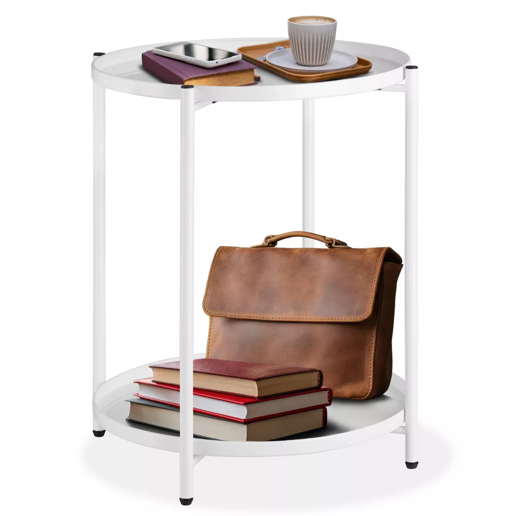 tectake Bedside Table Oxford in White