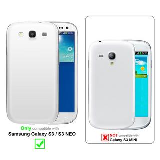 Cadorabo  Housse compatible avec Samsung Galaxy S3 / S3 NEO - Coque de protection avec fermeture magnétique, fonction de support et 2 fenêtres de visualisation 