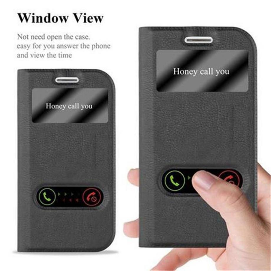 Cadorabo  Hülle für Samsung Galaxy S3 / S3 NEO Magnetverschluss, 2 Sichtfenstern 