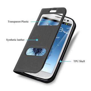 Cadorabo  Housse compatible avec Samsung Galaxy S3 / S3 NEO - Coque de protection avec fermeture magnétique, fonction de support et 2 fenêtres de visualisation 