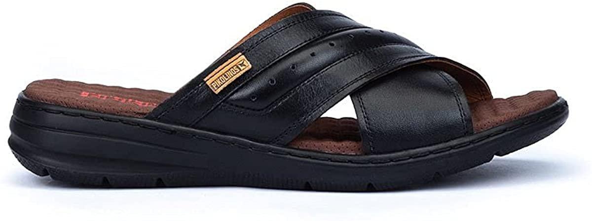 Image of Calblanque M8t 0073 - Leder Flip Flop Herren Schwarz 41