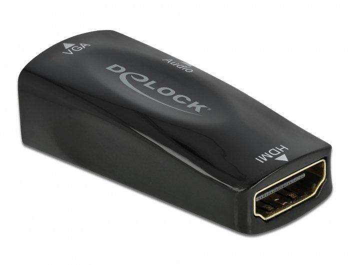 DeLock  DeLOCK 66560 câble vidéo et adaptateur HDMI Type A (Standard) VGA (D-Sub) Noir 