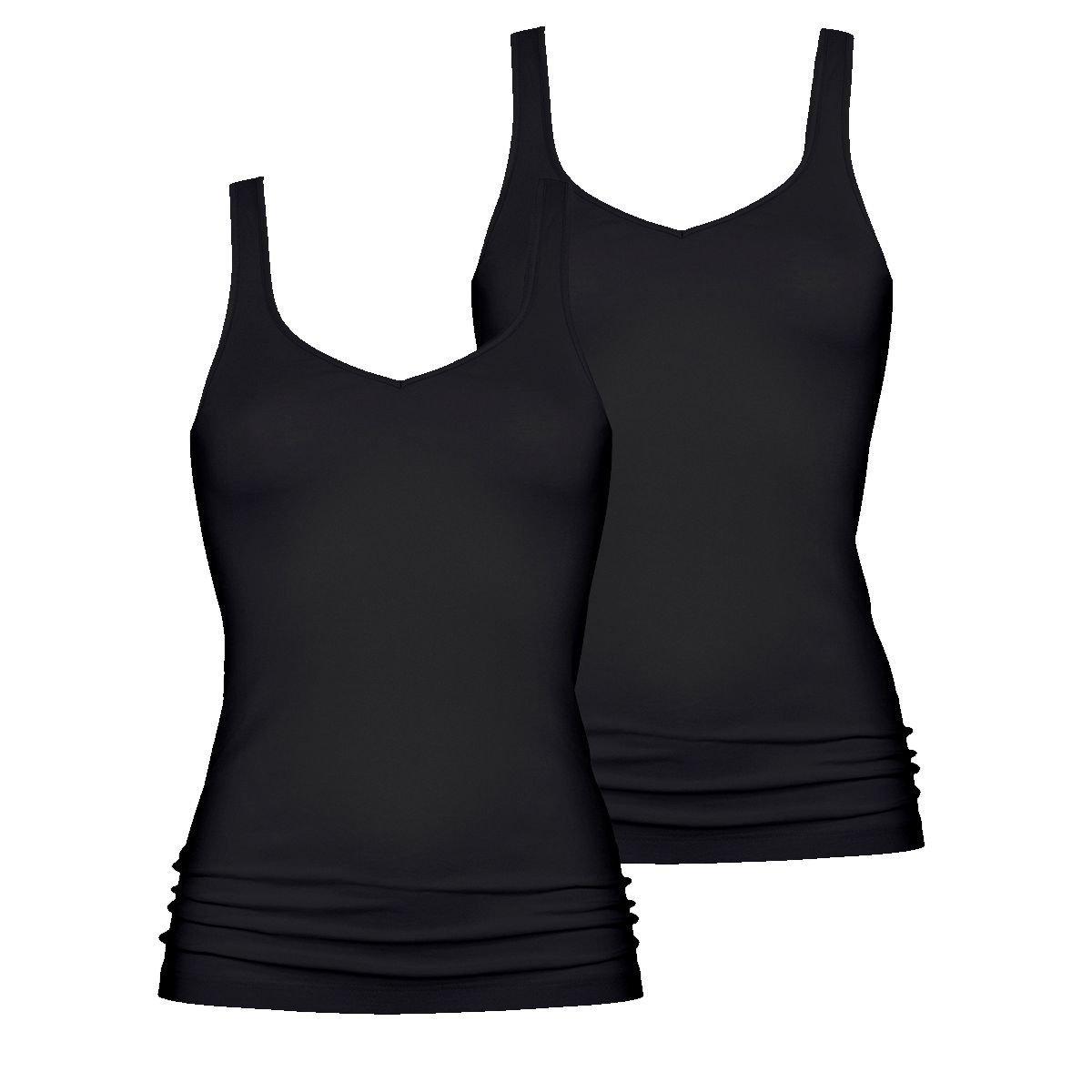 Image of 2er Pack Noblesse - Unterhemd Tanktop Damen Schwarz 3XL