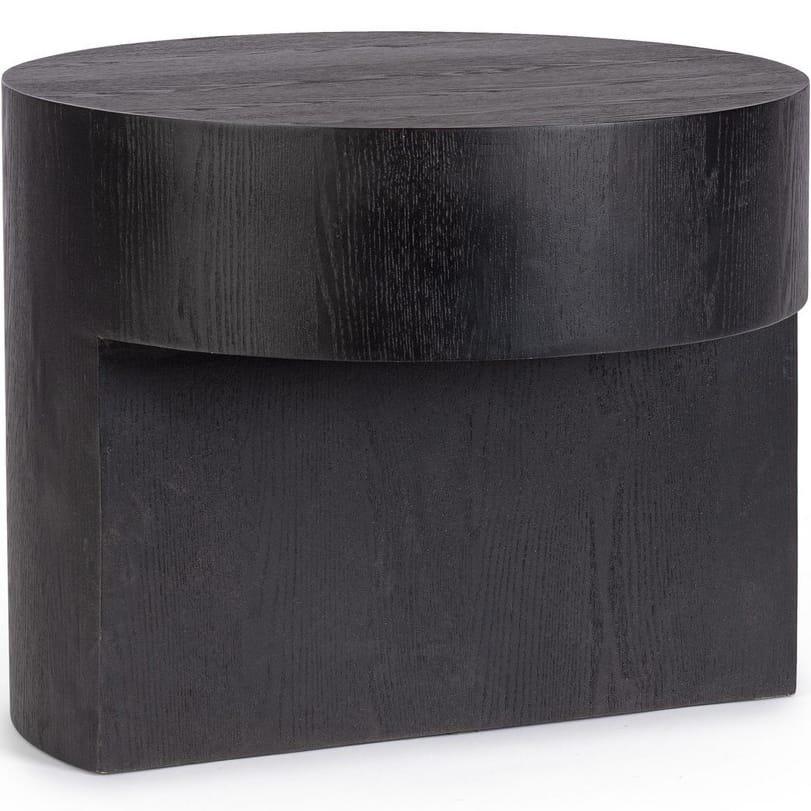 mutoni Table basse Stanwood noire ronde 50  