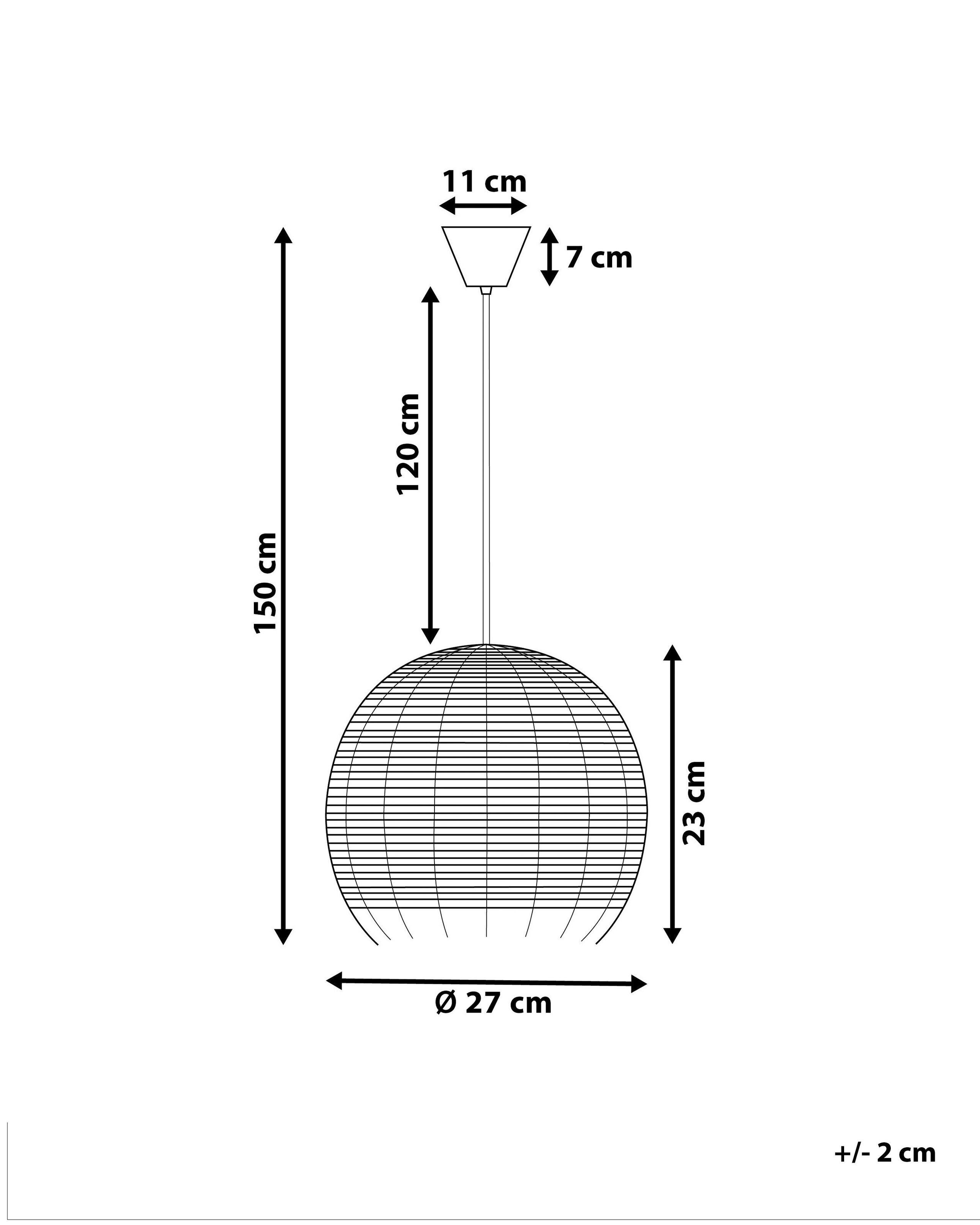 Beliani Lampadario en Rattan Retrò DRINO  