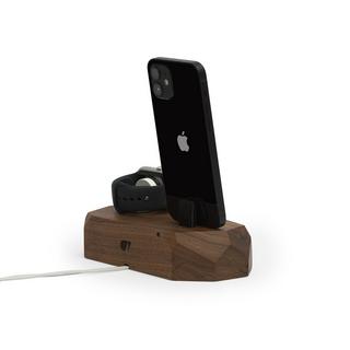 Oakywood  Combo Dock - Station d'accueil en bois - pour recharger l'iPhone et l'Apple Watch 