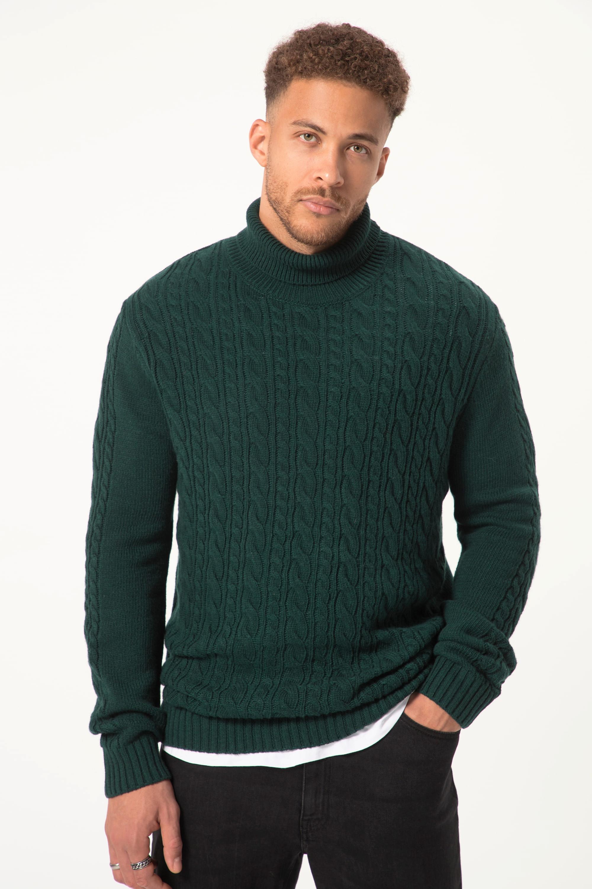 Sthuge  Pullover, Rollkragen, Zopfstrick 