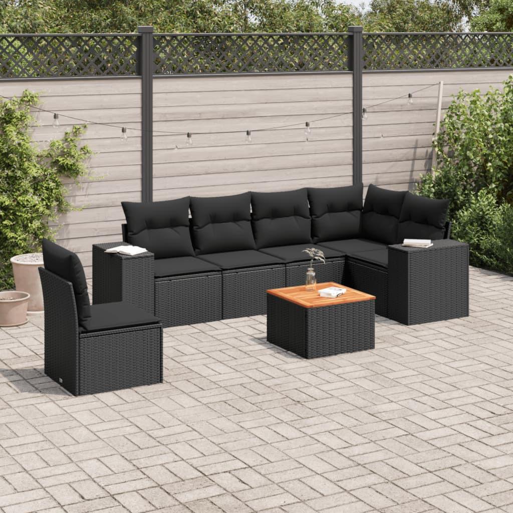 VidaXL set divano da giardino Polirattan  