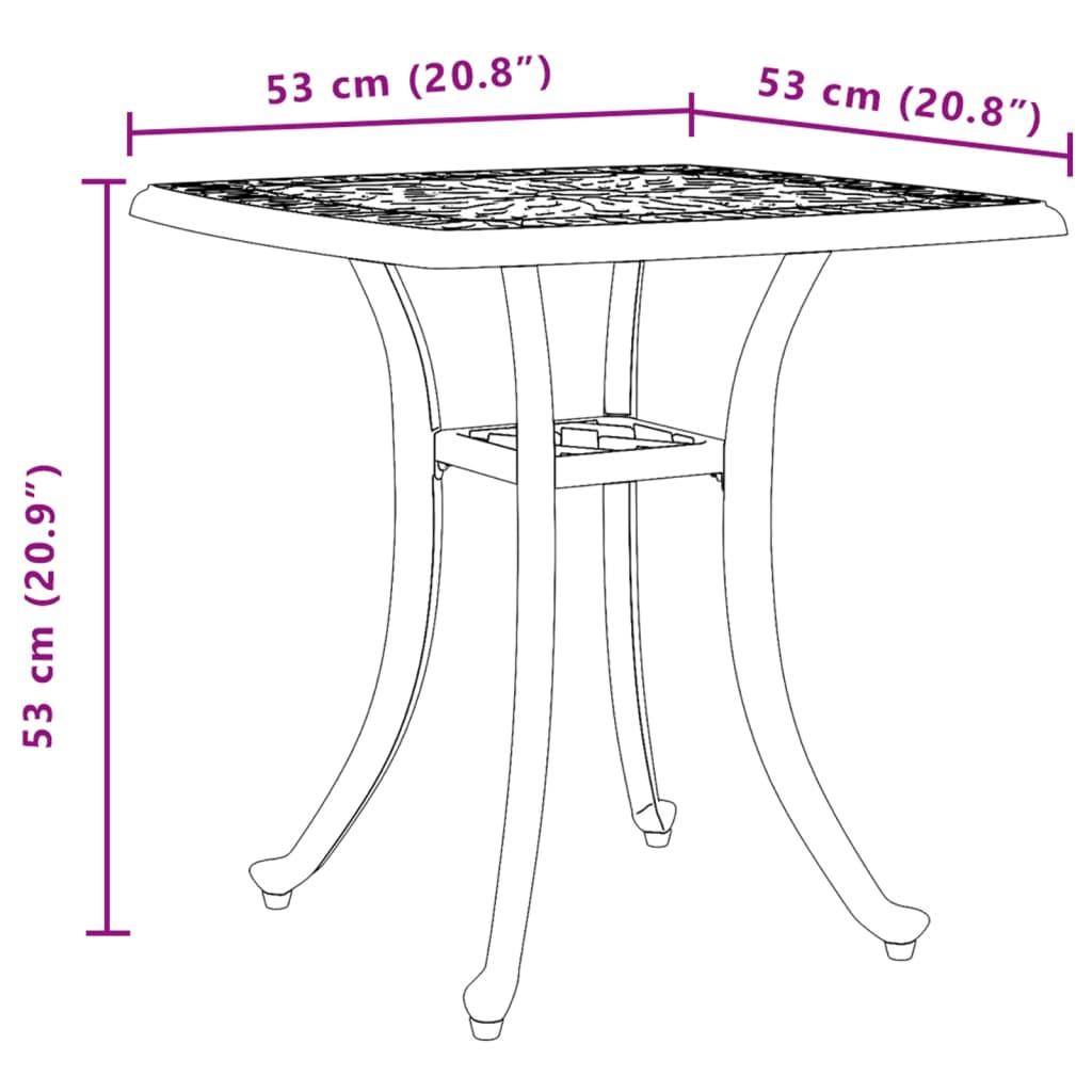 VidaXL Table de jardin aluminium  