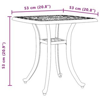 VidaXL Table de jardin aluminium  