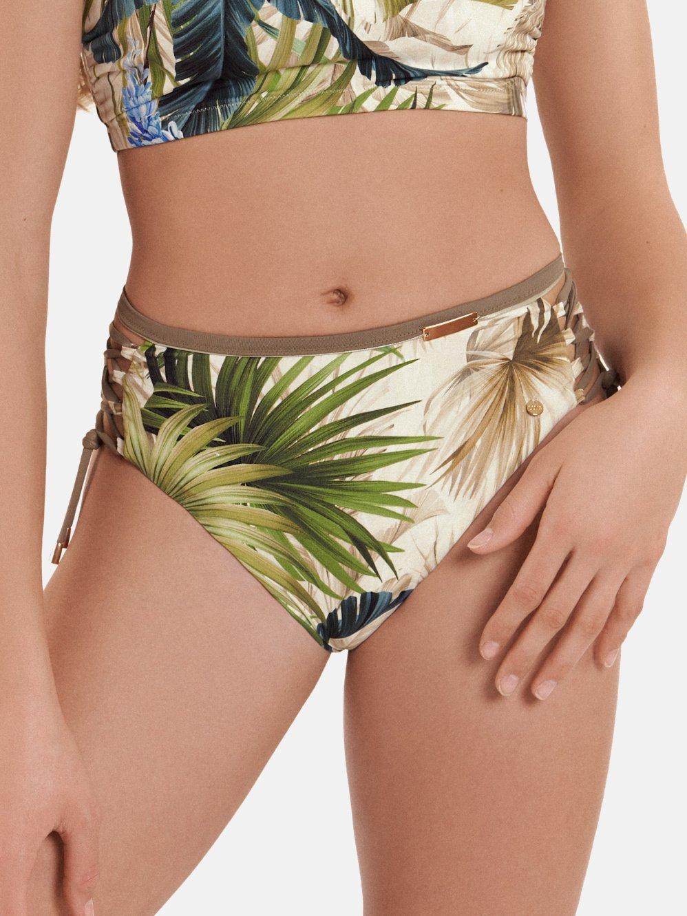 Image of Bikini-hose Hohe Taille Hoch Ausgeschnitten Ensenada Damen Grün L