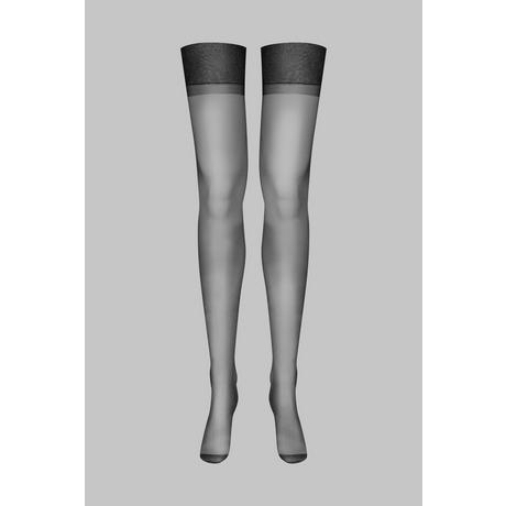 MAISON CLOSE  Calze velate in nylon - Nero 