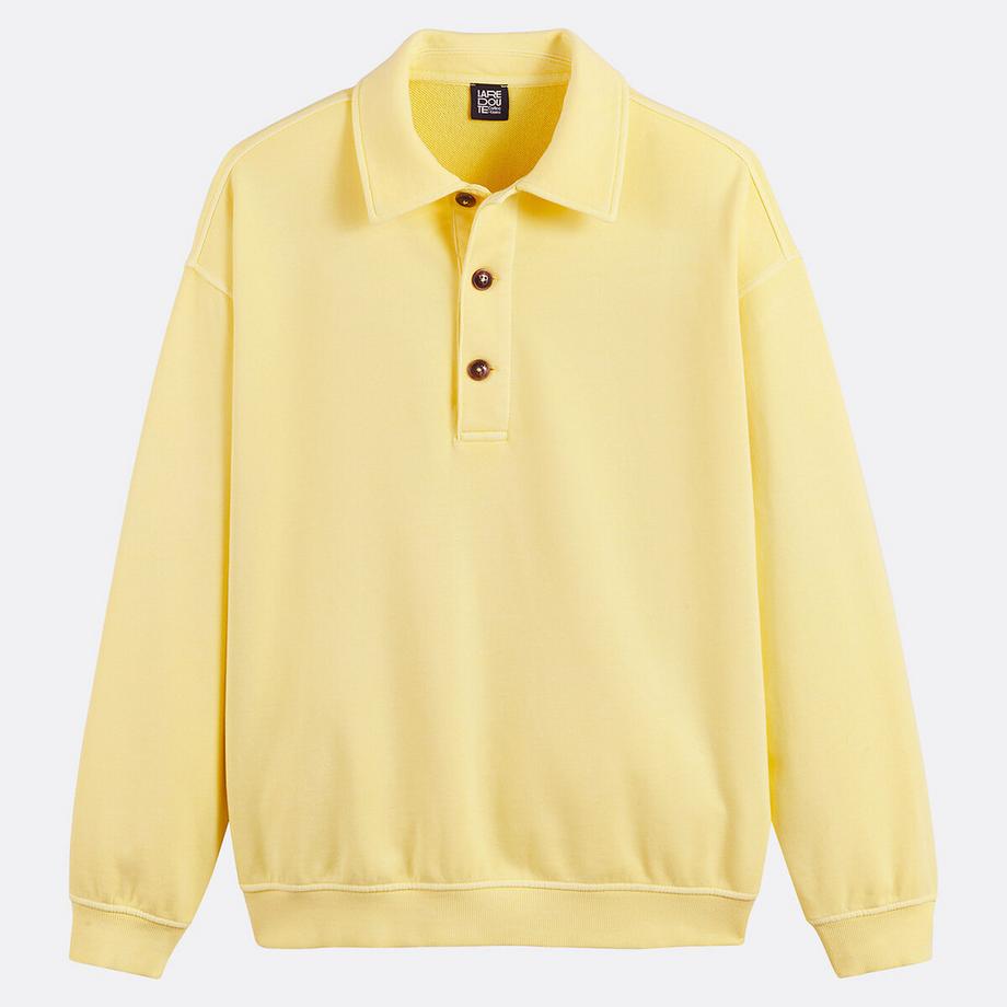 La Redoute Collections Sweatshirt Boxy Col Polo  