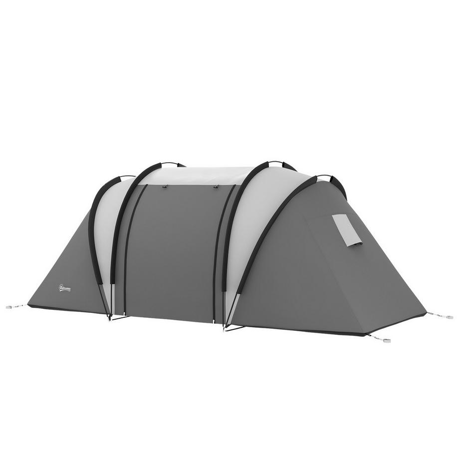 Northio  Tente de camping pour 4-5 personnes, tente familiale légère et hydrofuge avec 3 portes latérales, tente avec colonne d'eau de 3000 mm, tente tunnel, tente dôme pour camping, voyage, jardin Aosom 