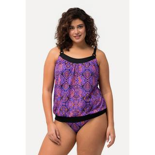 Ulla Popken  Tankini con design pitonato, coppe morbide e spalline regolabili 