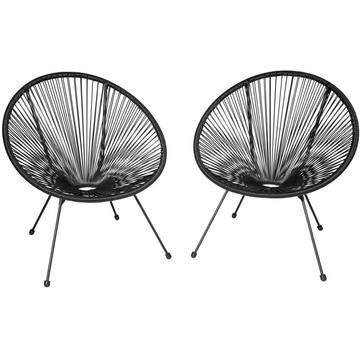 Lot de 2 chaises de jardin Santana