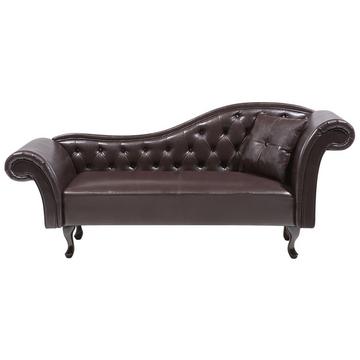 Chaise longue côté droit en Cuir PU Glamour LATTES