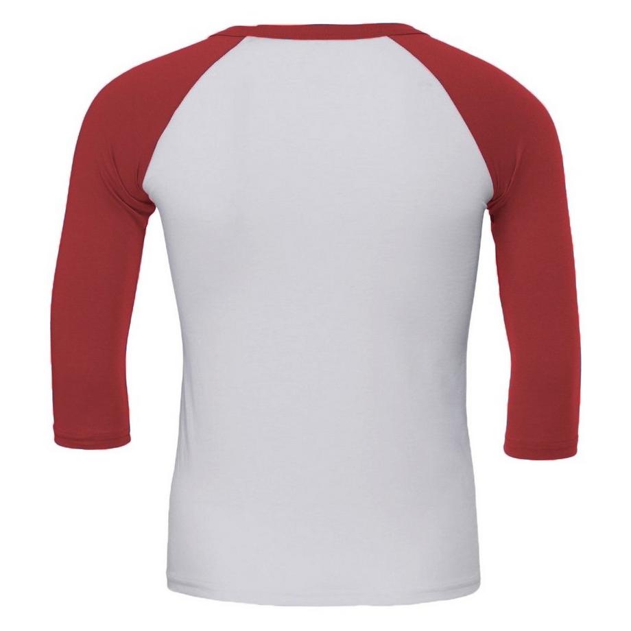 Bella + Canvas Canvas T-Shirt da baseball manica 3/4  
