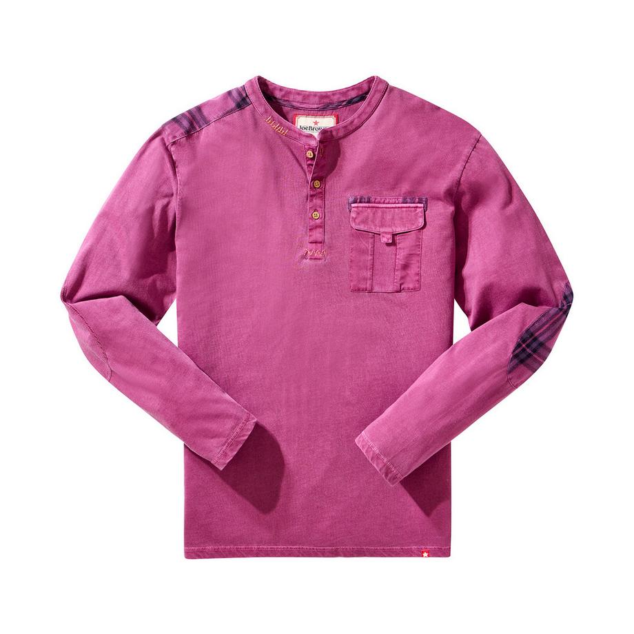 Joe Browns Henley-Shirt mit Kontrastnähten  