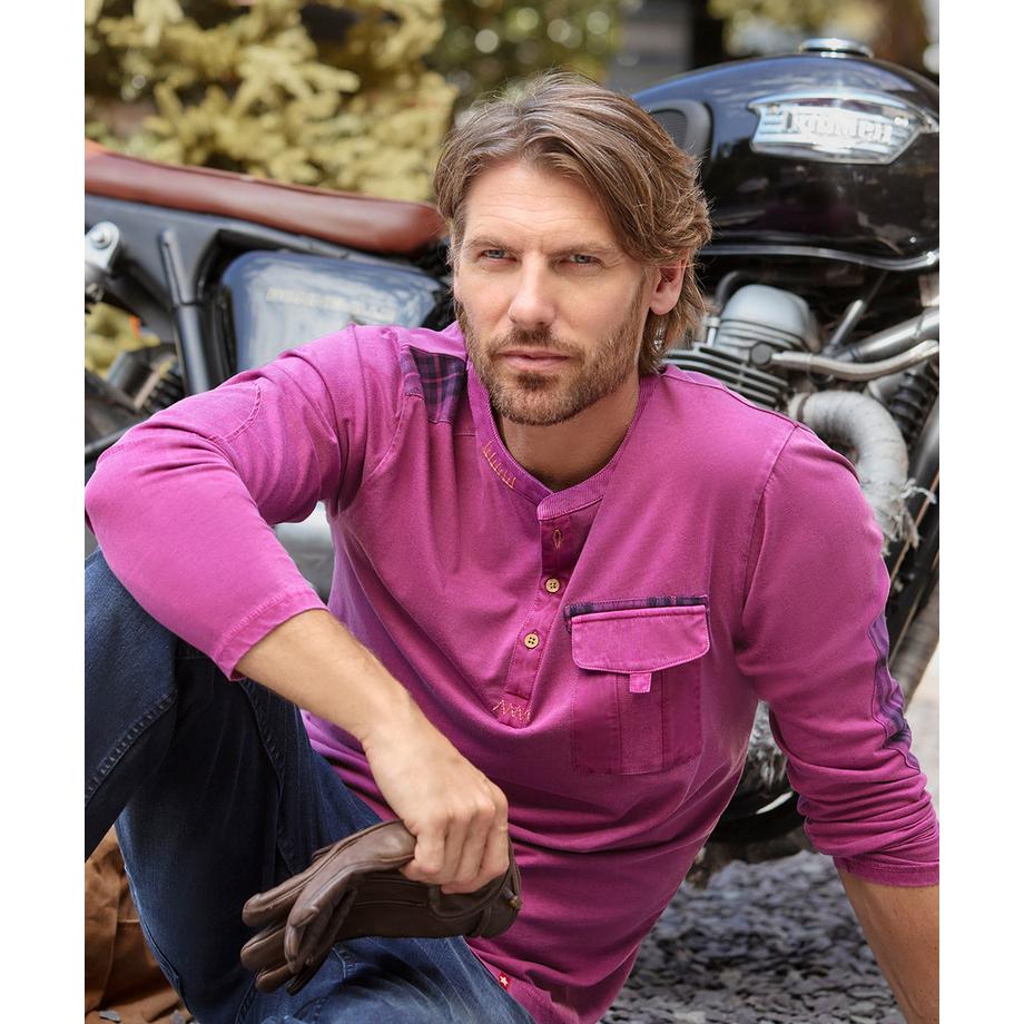 Joe Browns Henley-Shirt mit Kontrastnähten  