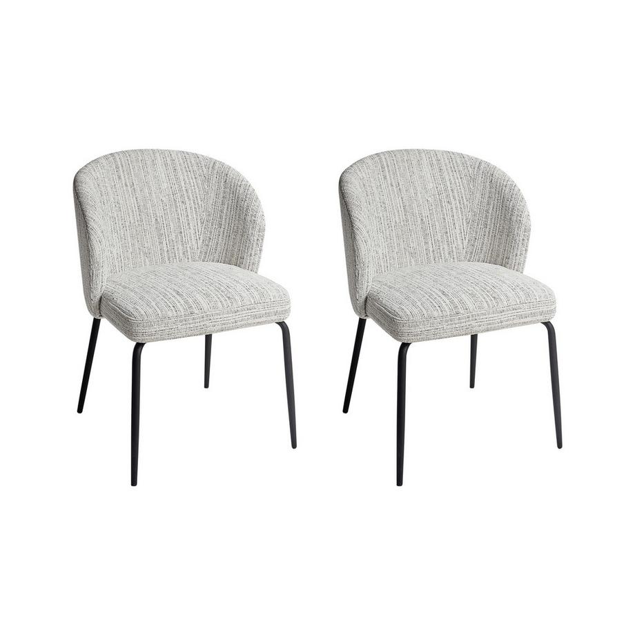 Beliani Lot de 2 chaises de salle à manger en Tissu Moderne ZANA  