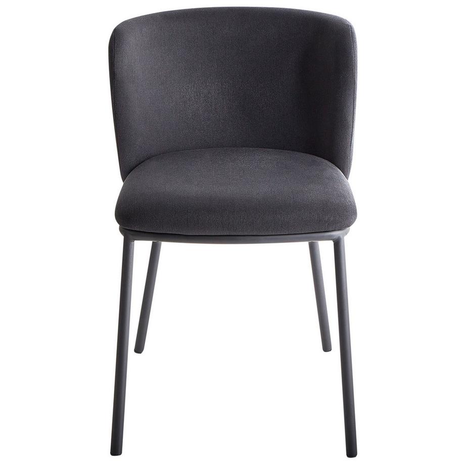 Beliani Esszimmerstuhl 2er Set aus Stoff Modern MINA  